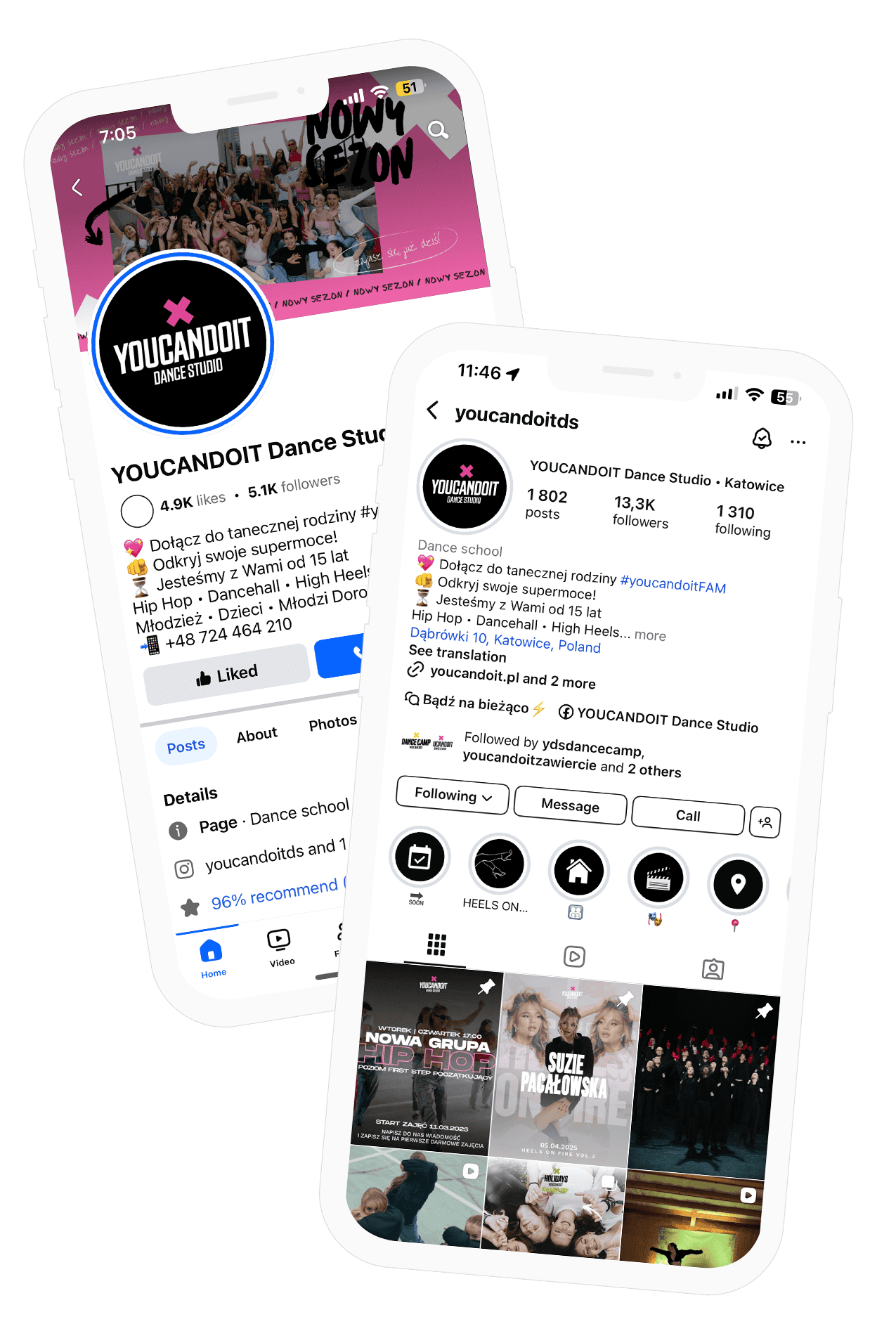 Śledź szkołę tańca Katowice Zawiercie YOUCANDOIT na social media